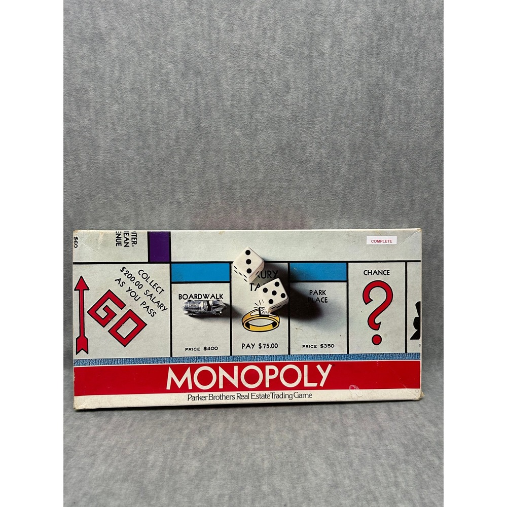 Parker Brothers Monopoly Board Game 1975 Vintage